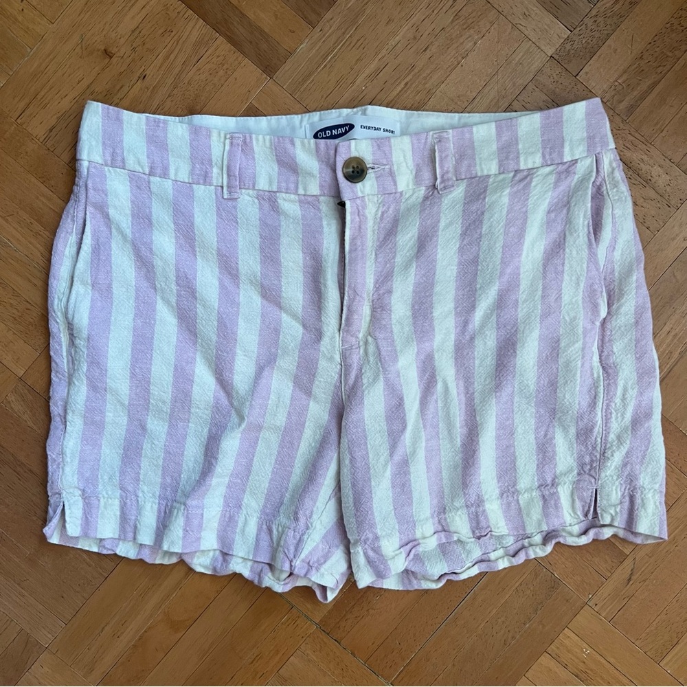 Old Navy Everyday Short Striped Linen Blend